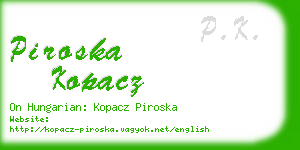 piroska kopacz business card